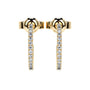 Yellow :: fine jewelry round lab grown diamond earrings 0.50ct solitaire white gold timeless style
