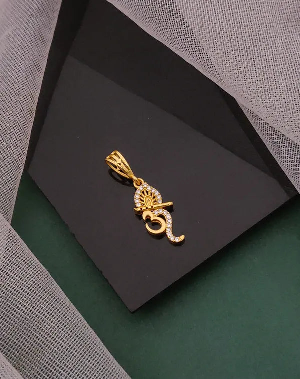 Creative om with Krishna style Diamond Pendant