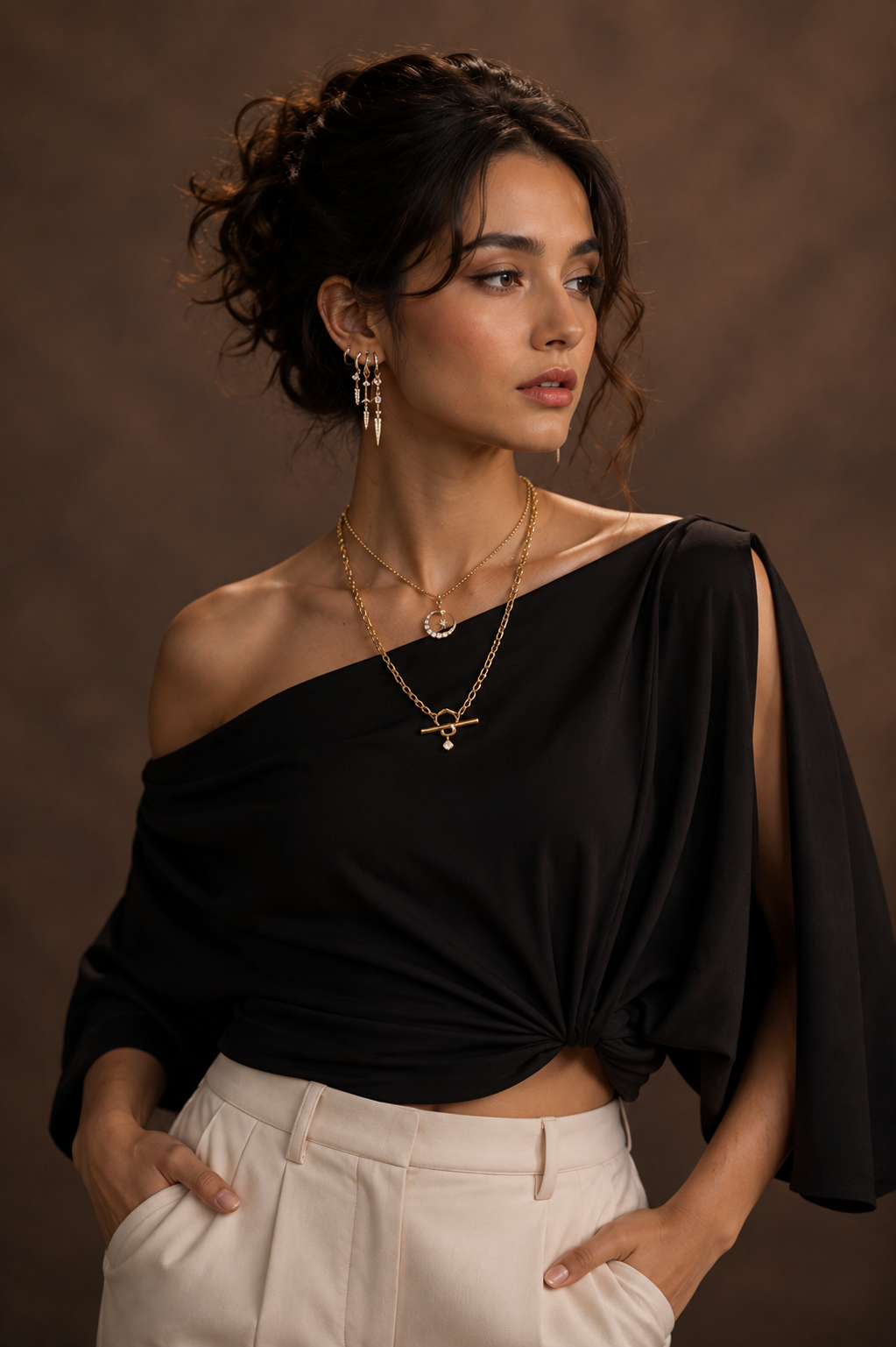 Common :: 1 CTW lab grown diamond statement T-Bar necklace
