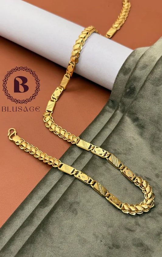 Unique Classical Nawabi with Kohli Design in High Gold Micro plated Brass Chain For Men & Boys