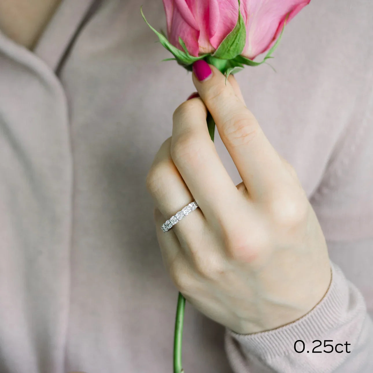 Cushion Lab Grown Diamond Eternity  Band, EF Color, VS Clarity, IGI Certified