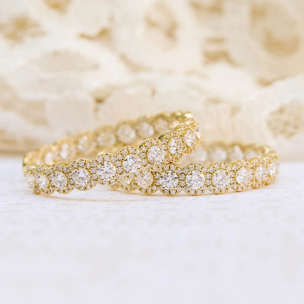 Round Lab Grown Diamond Heavenly Hoops Earring, EF Color, VS Clarity, IGI Certified