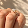 Common :: 5ct Radiant center with 0.10TCW Round Hidden Halo diamonds