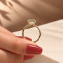 Common :: IGI certified 2.00ct Princess Cut Half Bezel diamond ring