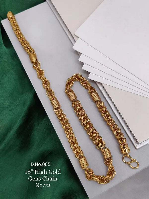 New Clasical Desing Bahubali Anti Tarnish & Waterproof Chain With Rassa Des