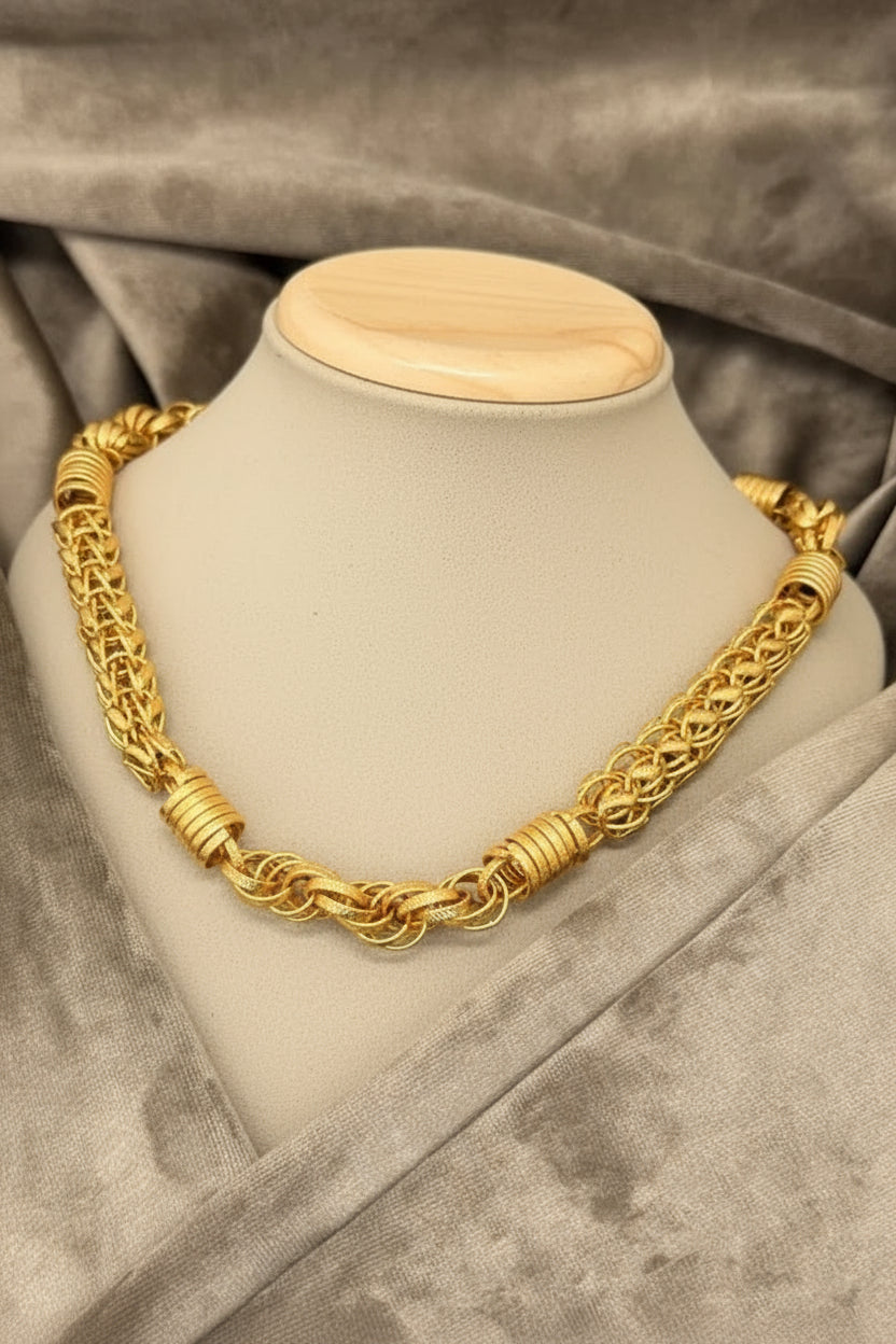 New Clasical Desing Bahubali Anti Tarnish & Waterproof Chain With Rassa Des