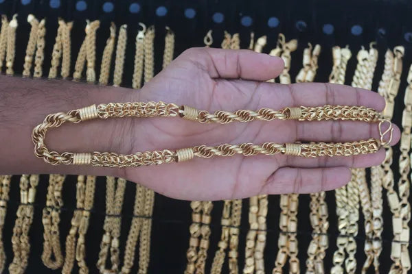 New Clasical Desing Bahubali Anti Tarnish & Waterproof Chain With Rassa Des