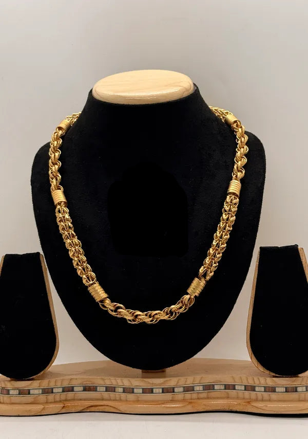 New Clasical Desing Bahubali Anti Tarnish & Waterproof Chain With Rassa Des