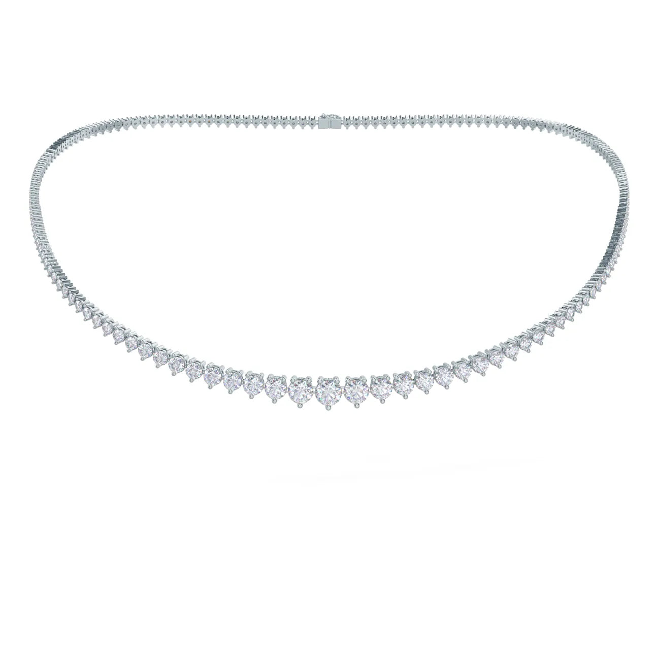 Round Lab Grown Diamond Riviera Choker, EF Color, VS Clarity, IGI Certified