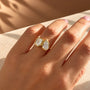 Common :: 2.5 carat Pear and Emerald lab grown diamond Toi Et Moi ring