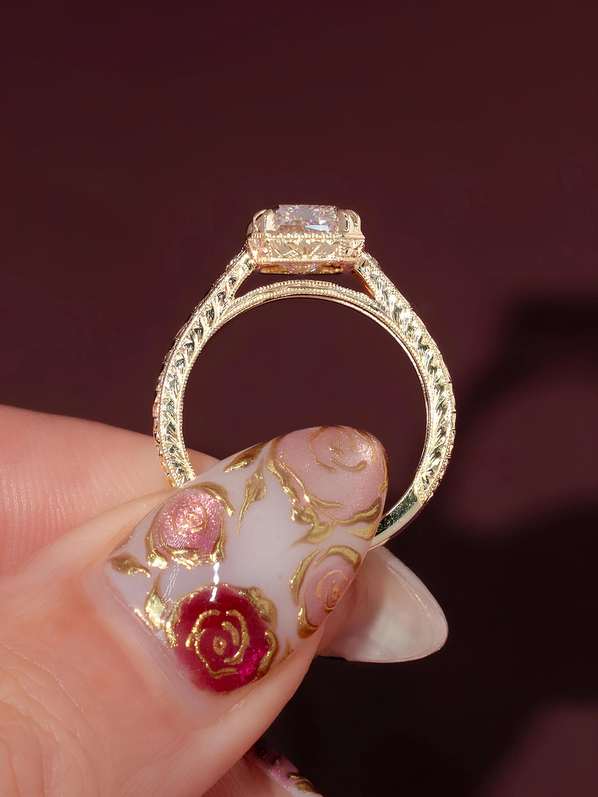 Common :: Luxury 2.30ct Criss Cut lab diamond engagement ring