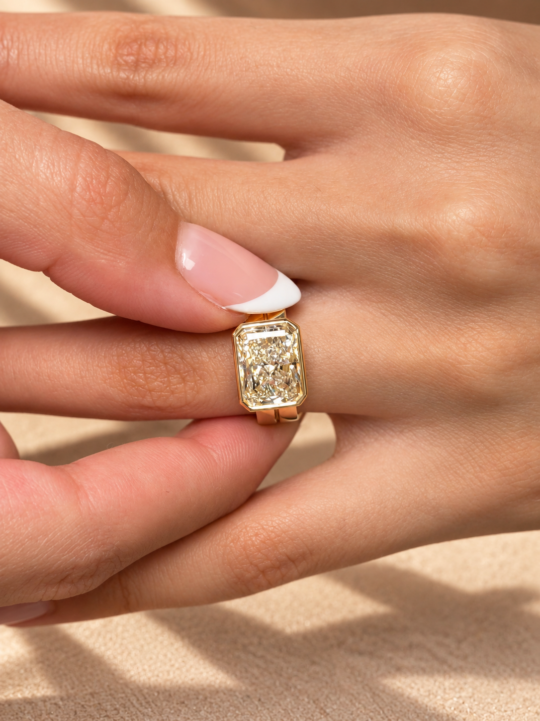 Common :: IGI certified 2.50ct Radiant Cut East West diamond ring