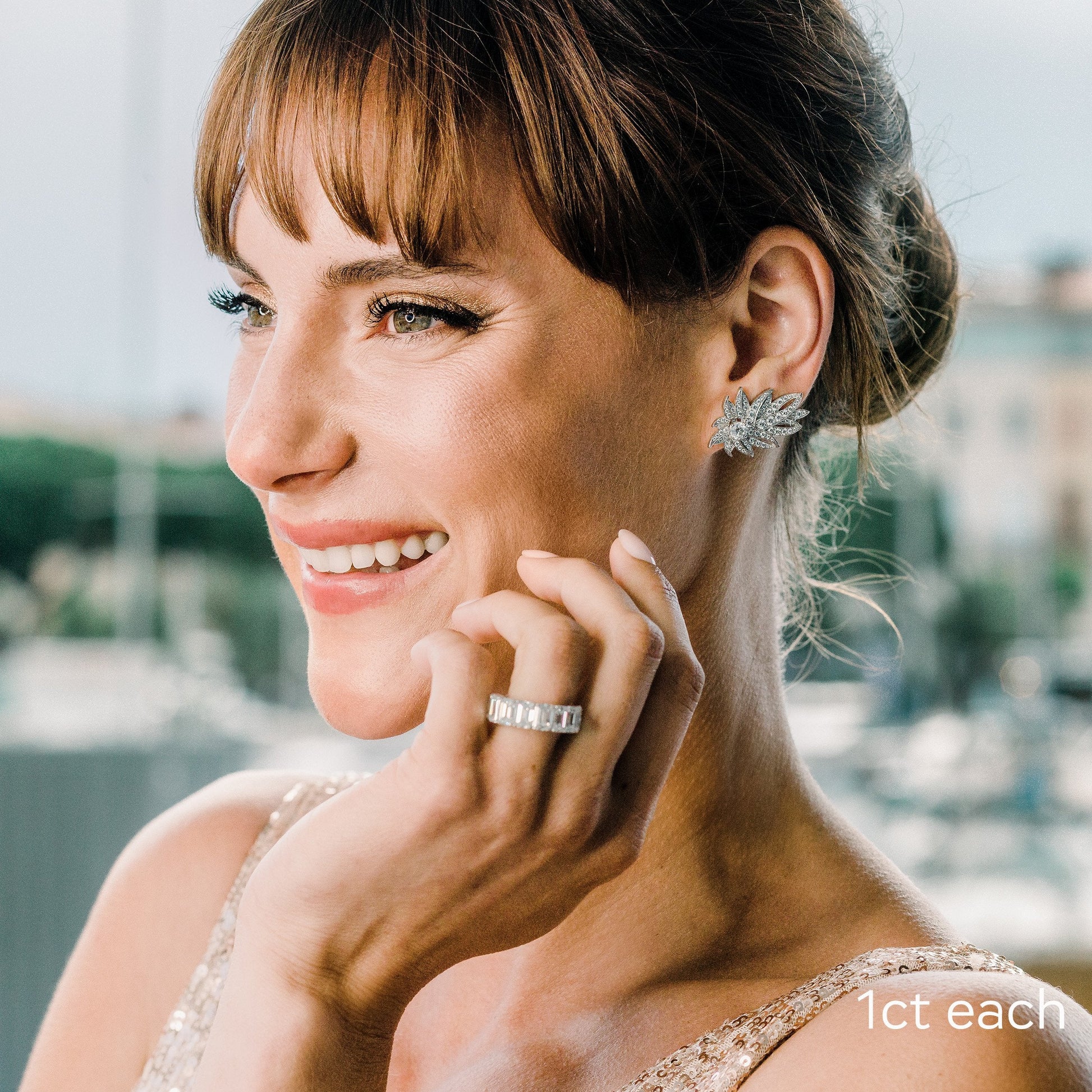 Emerald Lab Grown Diamond Eternity Band | EF Color, VS Clarity | IGI Certified | 5–6tcw | 14k/18k Gold | Ethical Wedding Band