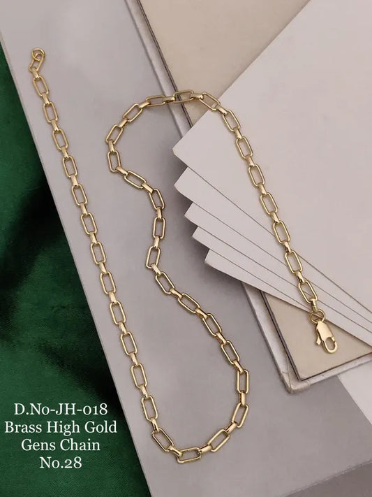 Linked Super Quality Hand-finished Design Golden Color Chain For Men