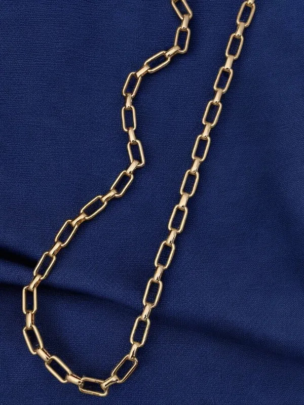 Linked Super Quality Hand-finished Design Golden Color Chain For Men
