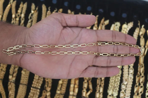 Linked Super Quality Hand-finished Design Golden Color Chain For Men