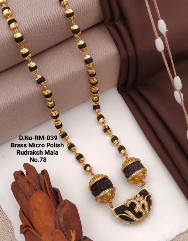 Brass High Gold A.D. Rudraksh Mala
