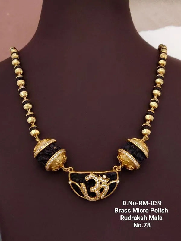 Brass High Gold A.D. Rudraksh Mala