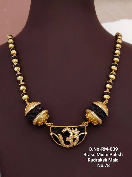 Brass High Gold A.D. Rudraksh Mala