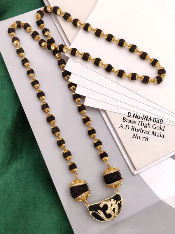 Brass High Gold A.D. Rudraksh Mala