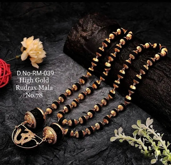 Brass High Gold A.D. Rudraksh Mala