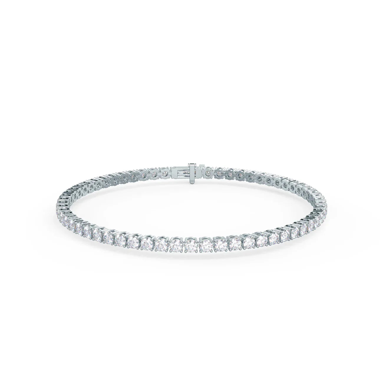 Round Lab Grown Diamond 4 Prong Tennis Bracelet, EF Color, VS clarity, IGI Certified