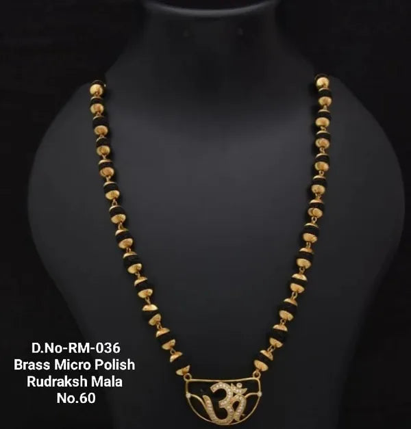 Brass Micro Polish Rudraksh Mala