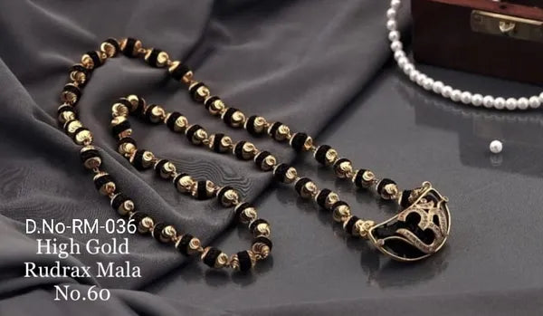 Brass Micro Polish Rudraksh Mala