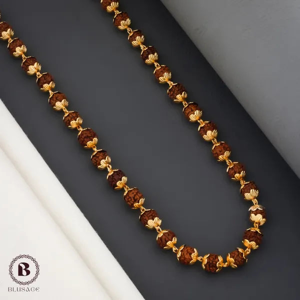 Brass Micro Polish Rudraksh Mala