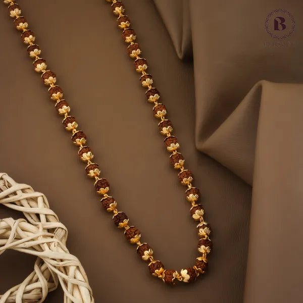 Brass Micro Polish Rudraksh Mala