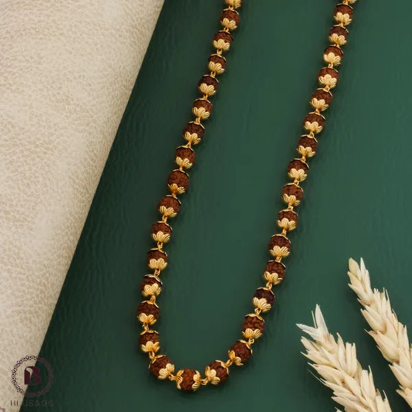 Brass Micro Polish Rudraksh Mala