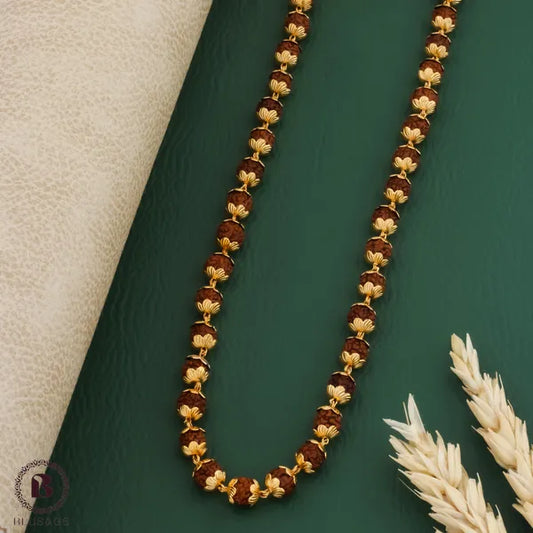 Brass Micro Polish Rudraksh Mala
