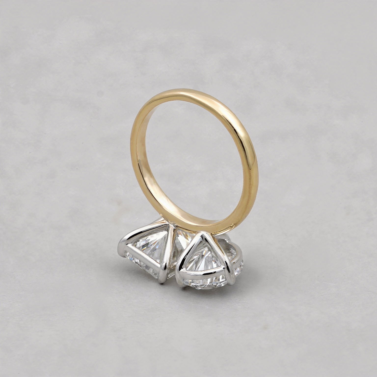 2.60ct Pear & 2.50ct Radiant Lab Grown Diamond Toi Et Moi Ring | 5.10tcw IGI Certified Engagement Ring