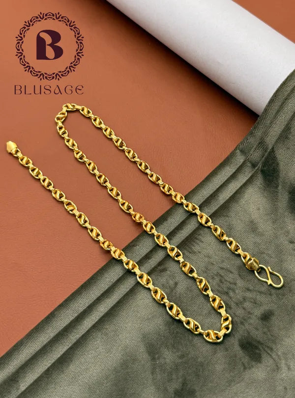 Elegant Classical Leaf Nawabi Lotus small size Chain for Man & Adults & Child