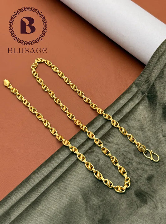 Elegant Classical Leaf Nawabi Lotus small size Chain for Man & Adults & Child