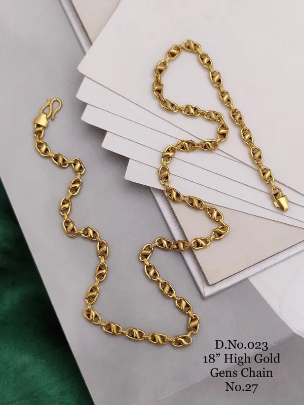 Elegant Classical Leaf Nawabi Lotus small size Chain for Man & Adults & Child