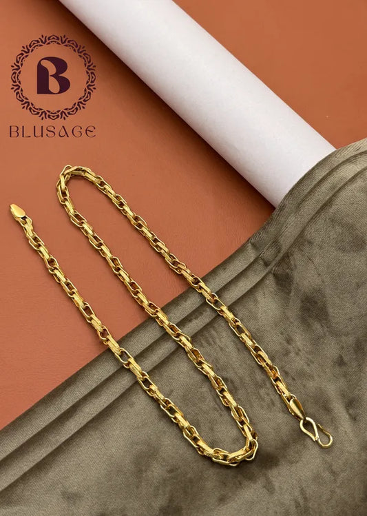 Micro Gold Plated Simple Stylish link High-Quality Chain for Men & Boys