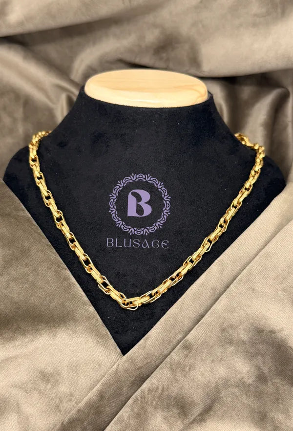 Micro Gold Plated Simple Stylish link High-Quality Chain for Men & Boys