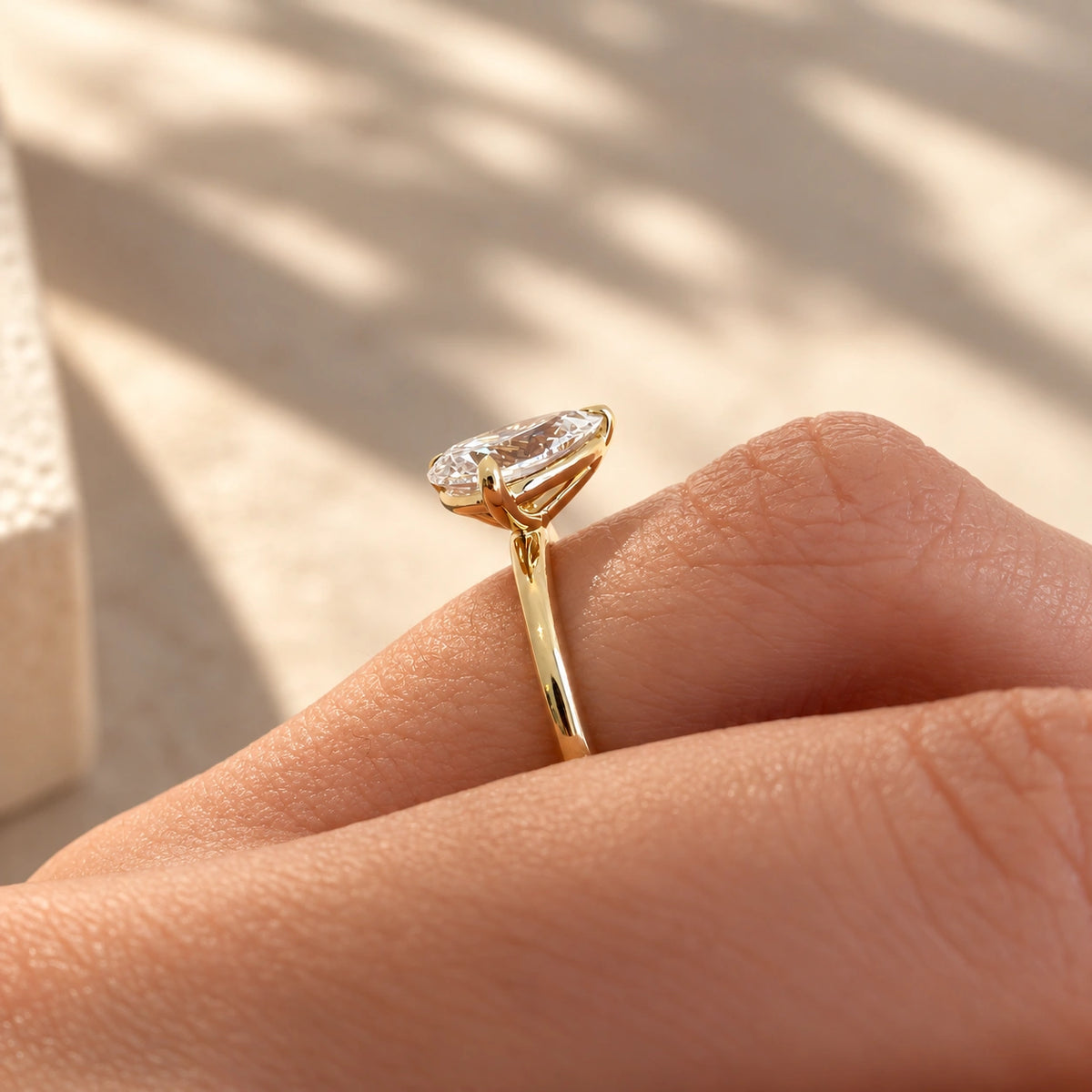Common :: Pear and Pear two stone lab grown diamond engagement ring