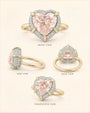 Common :: 4.58TCW Heart lab grown diamond statement halo engagement ring