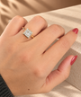 Common :: Princess Cut lab diamond bezel ring with refined 2mm band