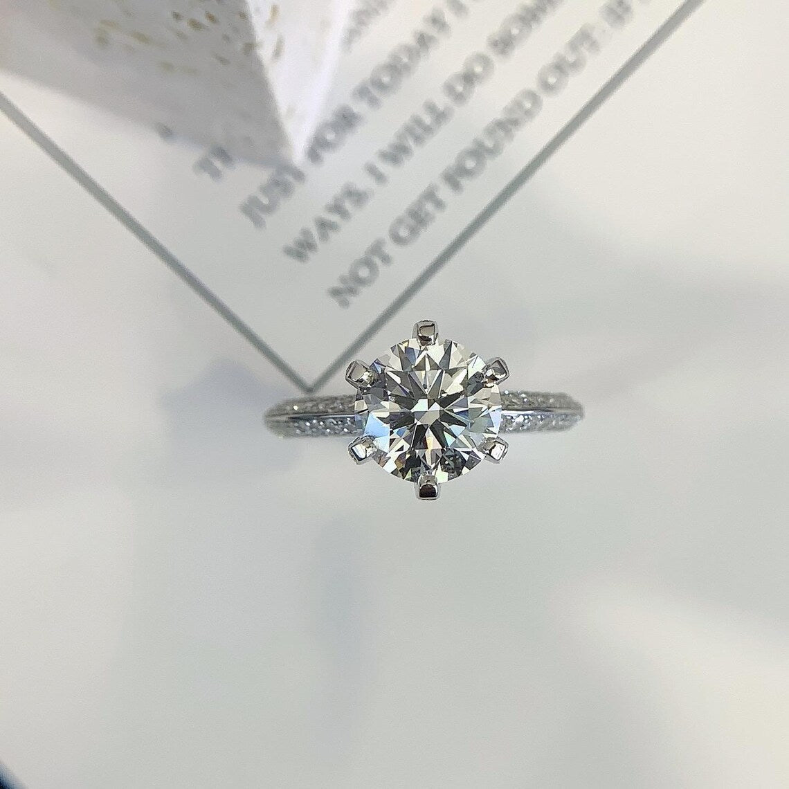 3.00tcw Round Lab Grown Diamond Halo Engagement Ring | IGI Certified | Custom Gold or Platinum