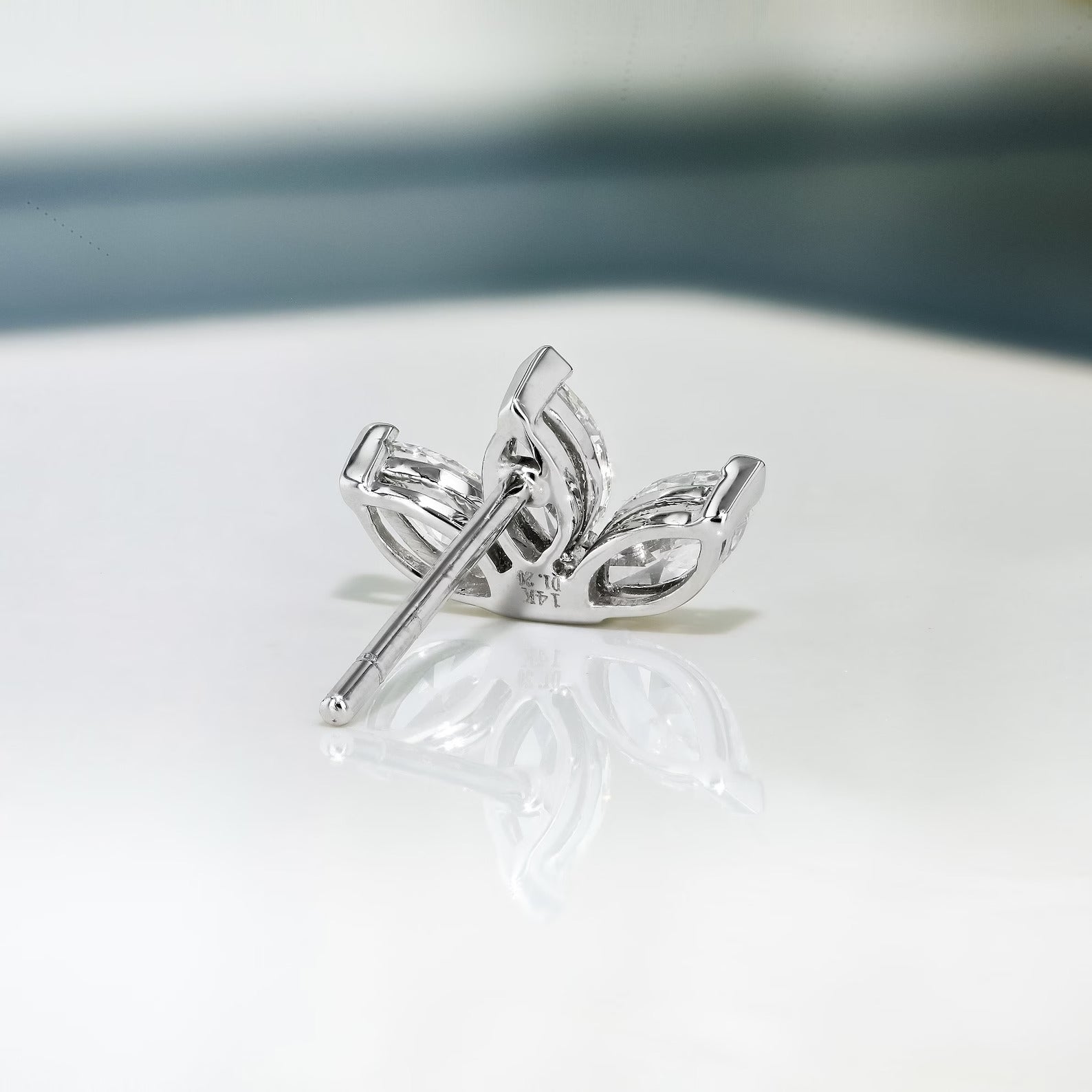 Lotus Flower Marquise Lab grown Diamond, EF Color, VS Clarity, IGI Certified