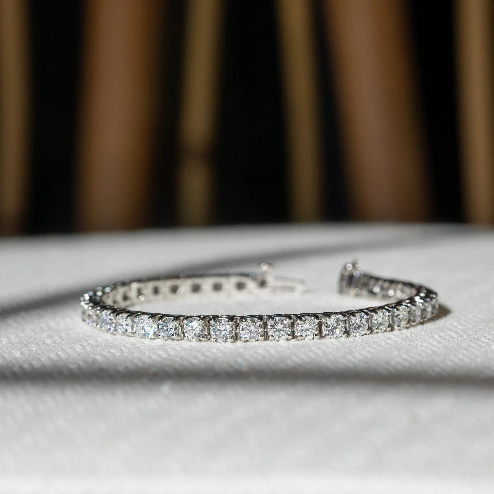 Round Lab Grown Diamond tennis Bracelet, EF Color, VS Clarity, IGI Certified