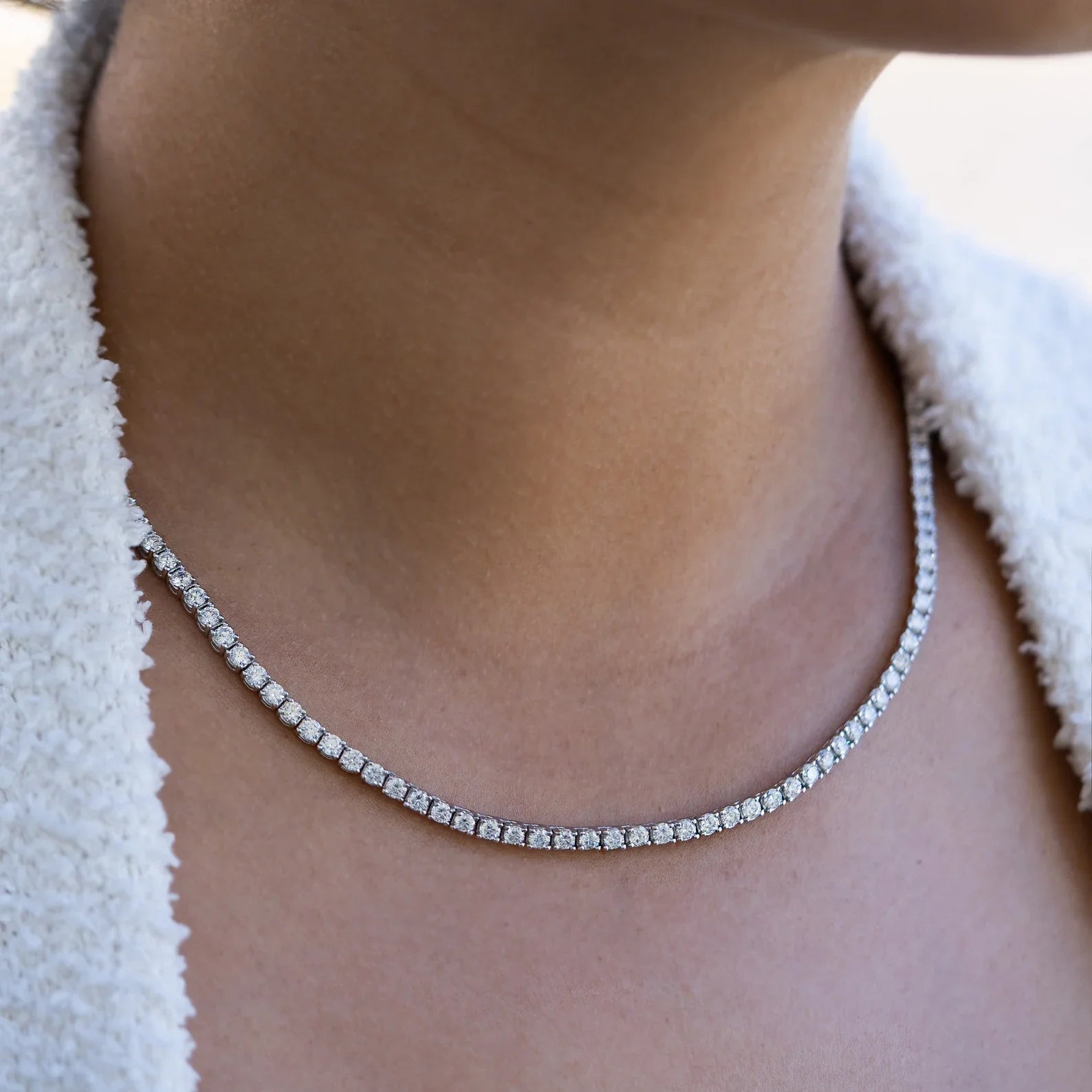 10 Carat Diamond Tennis Necklace