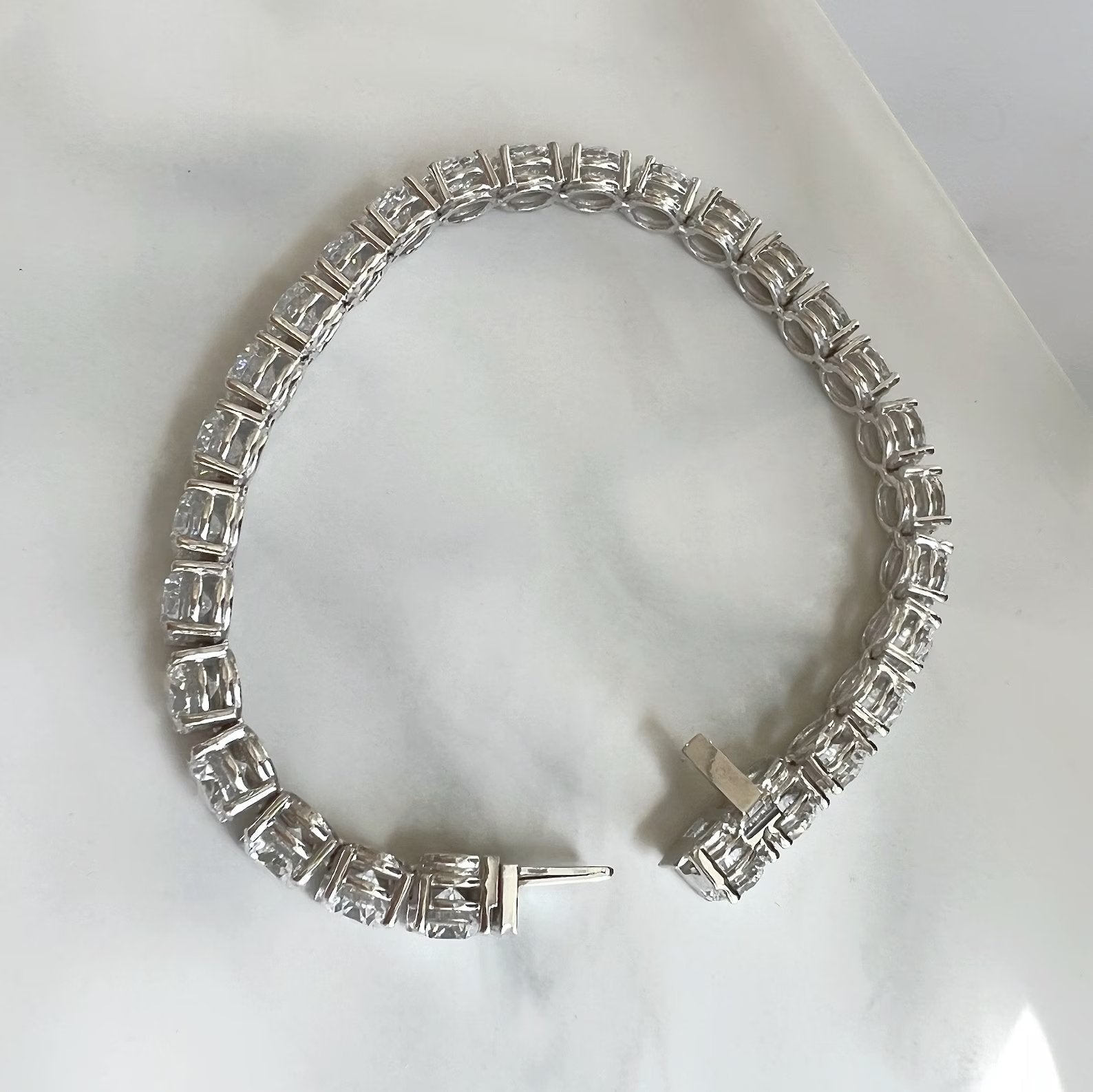 Round Lab Diamond Tennis Bracelet, EF Color, VS Clarity, IGI Certificate