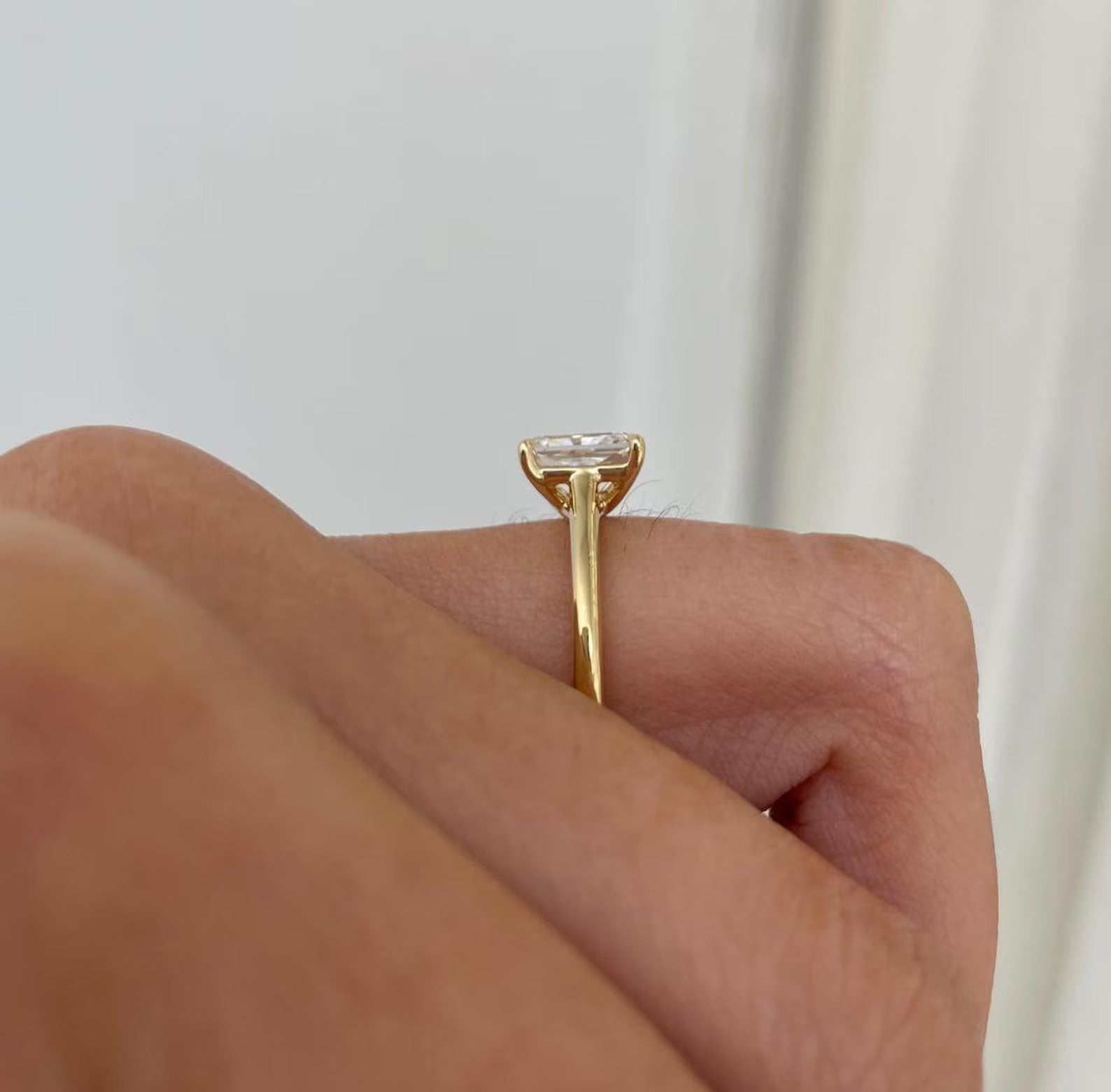 Radiant 2.50ct Lab Diamond Trellis Solitaire Ring | IGI Certified | D-E-F Color | VVS–VS Clarity