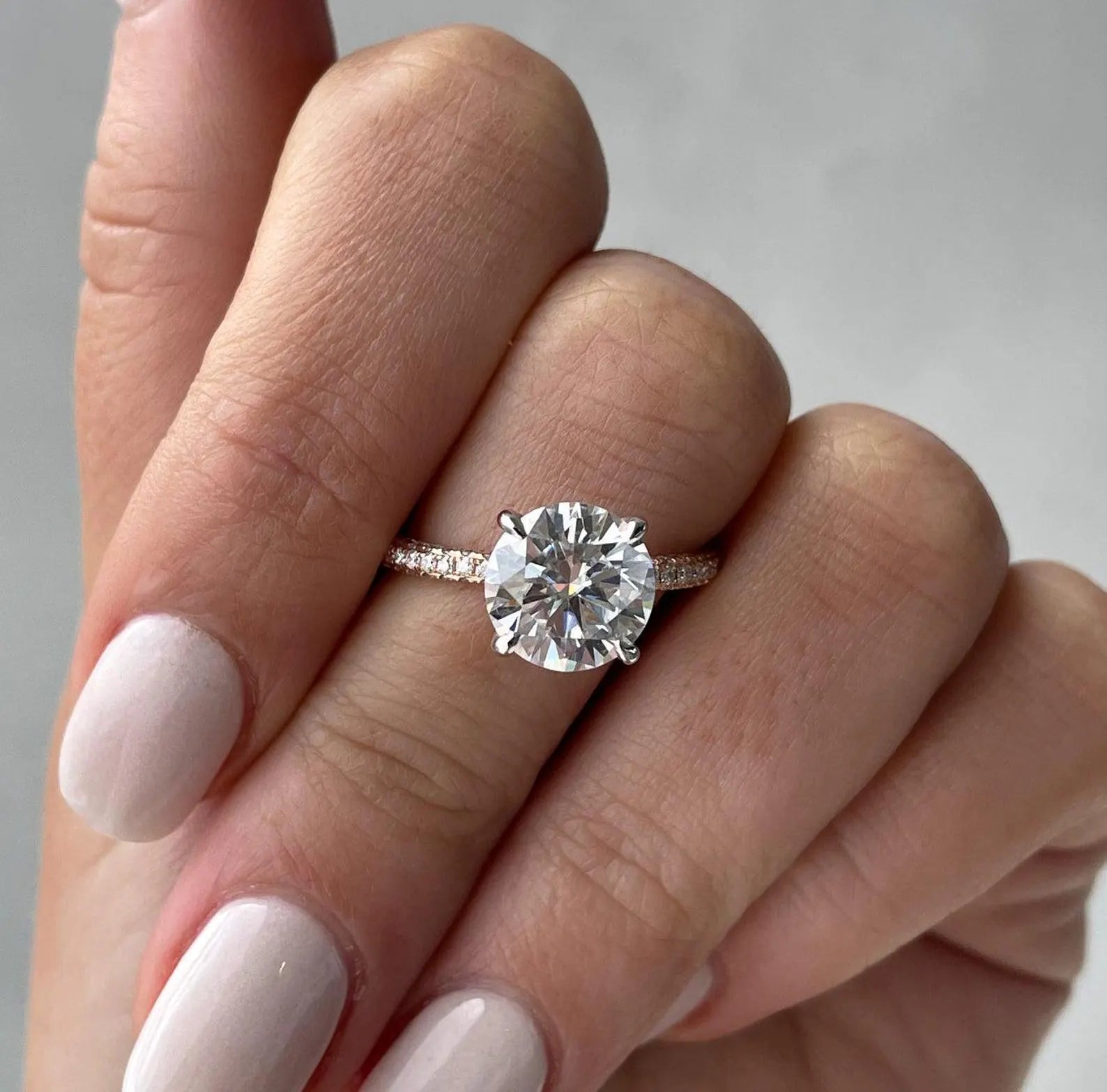 3.60tcw Round Lab Diamond Hidden Halo Engagement Ring | IGI Certified | D-E-F | VVS–VS