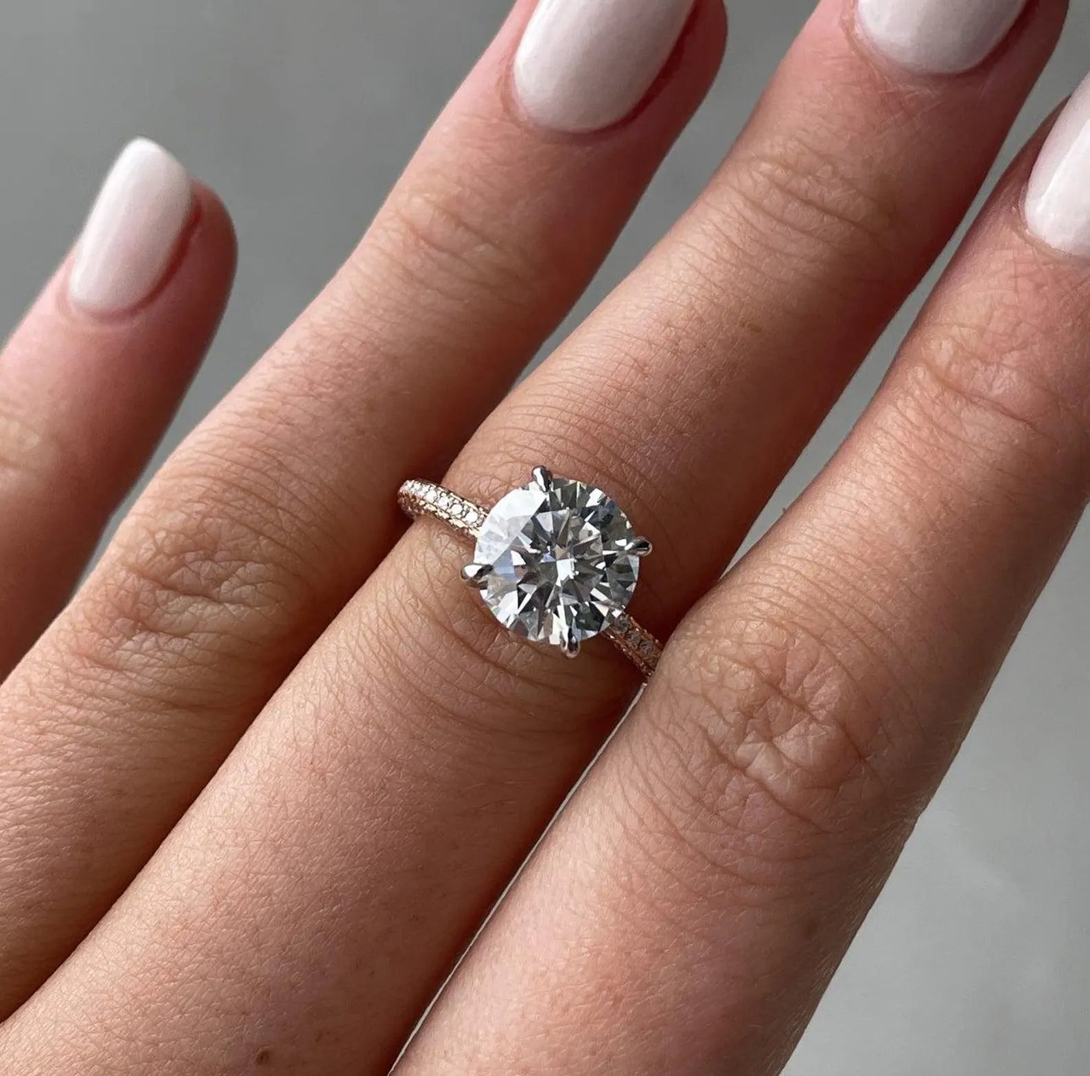 3.60tcw Round Lab Diamond Hidden Halo Engagement Ring | IGI Certified | D-E-F | VVS–VS