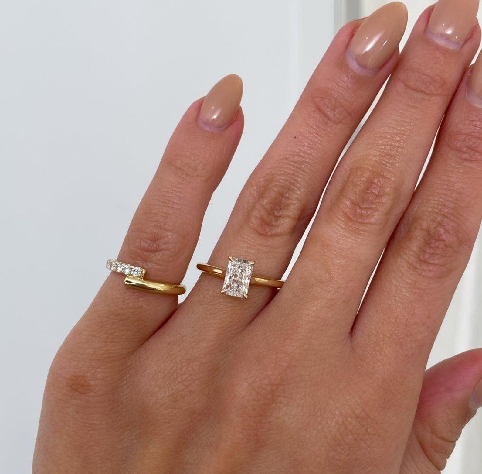 Radiant 2.50ct Lab Diamond Trellis Solitaire Ring | IGI Certified | D-E-F Color | VVS–VS Clarity